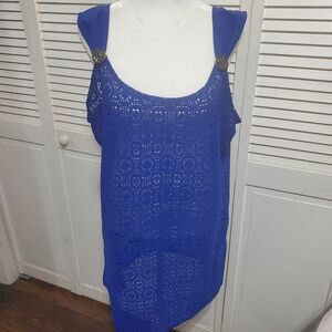 Jaclyn Smith Blue Swim Cover Dress (Size XL)